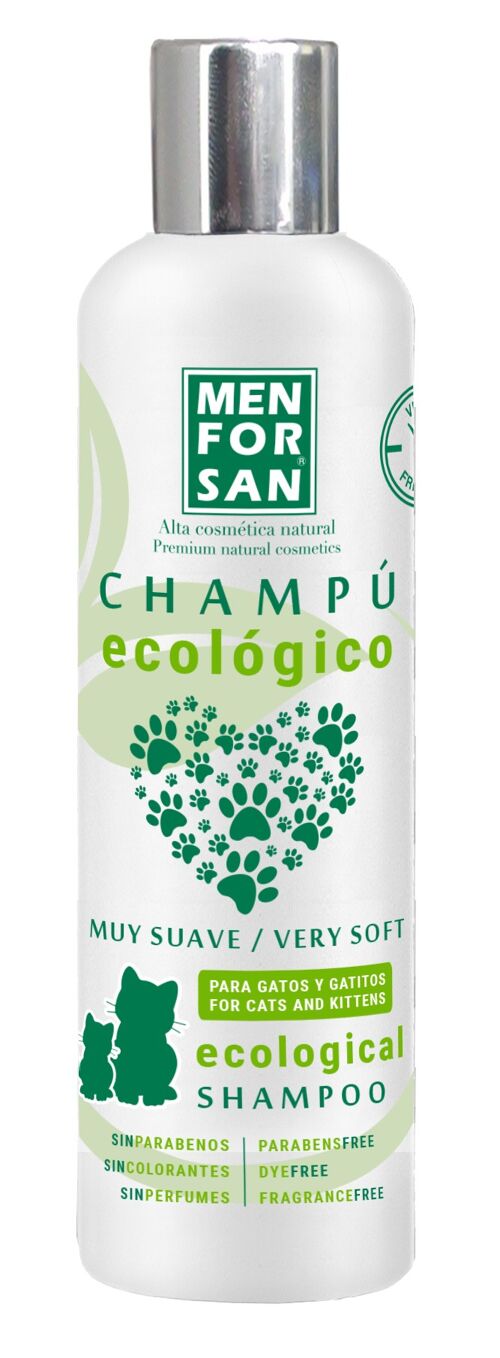 CHAMPU ECOLOGICO MUY SUAVE GATOS Y GATITOS 300ML (12 Ud/caja)