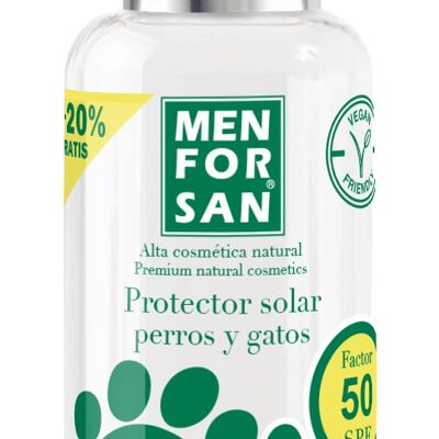 PROTECTOR SOLAR FACTOR 50 PERROS Y GATOS 60 ML  32 uds (2 cajas expositoras)