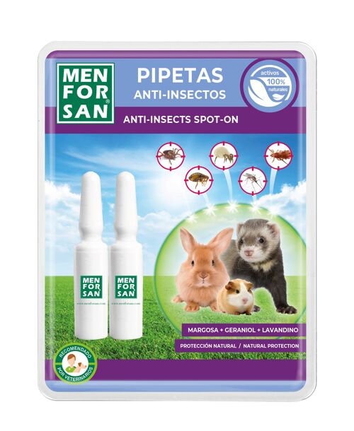 PIPETAS ANTIINSECTOS ROEDORES, CONEJOS Y HURONES 2 UD (40 Ud/ 2 caja expositora)