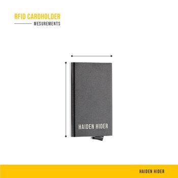 Porte-cartes RFID & NFC - Aluminium - Extensible - Porte-cartes de crédit homme - Sécurité - Porte-cartes - Noir - Cadeau homme - Porte-cartes 4