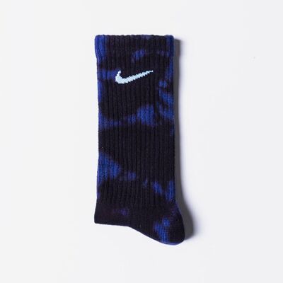 Nike Custom Reverse Tie-Dye Socks - Electric Blue