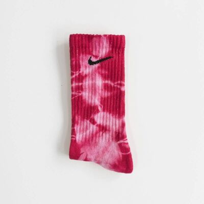 Nike Custom Tie-Dye Socks - Cherry Blast