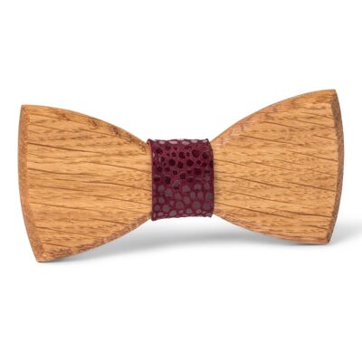 Wooden Bow Ties - Le Saint Pierre Clair - Burgundy Clip