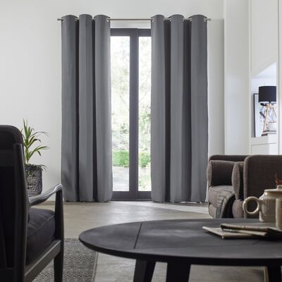 Fodera con occhielli BLACKOUT Grigio scuro 145x270 cm