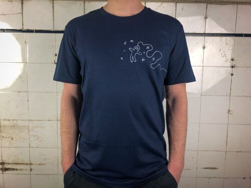 Raumfahrer T-Shirt für Herren (grauer Druck)