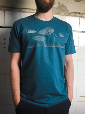 T-shirt Zeppelin homme (imprimé gris) 1