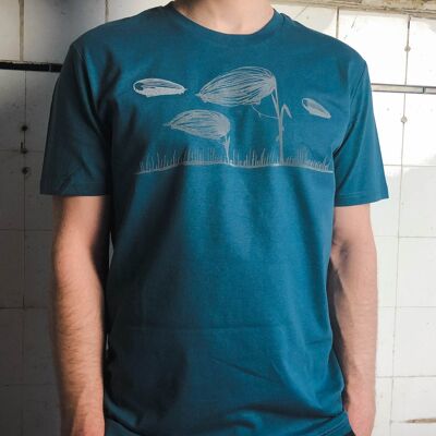 T-shirt Zeppelin homme (imprimé gris)