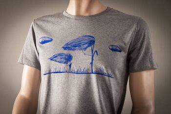 T-shirt Zeppelin homme (imprimé gris) 8