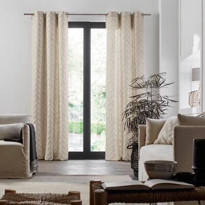 TOBIAS natural eyelet curtain 135x280 cm