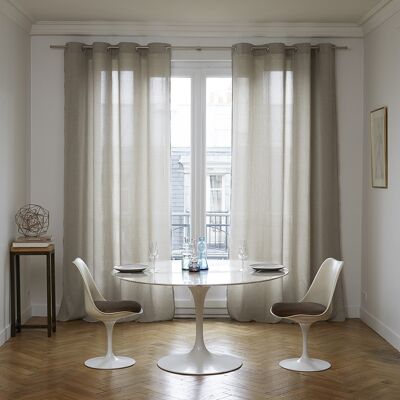 CINNAMON eyelet sheer curtain Light gray 200x280 cm