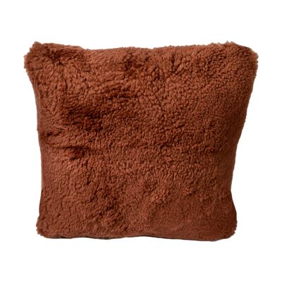 Coral Short Pile Sheepskin Cushion