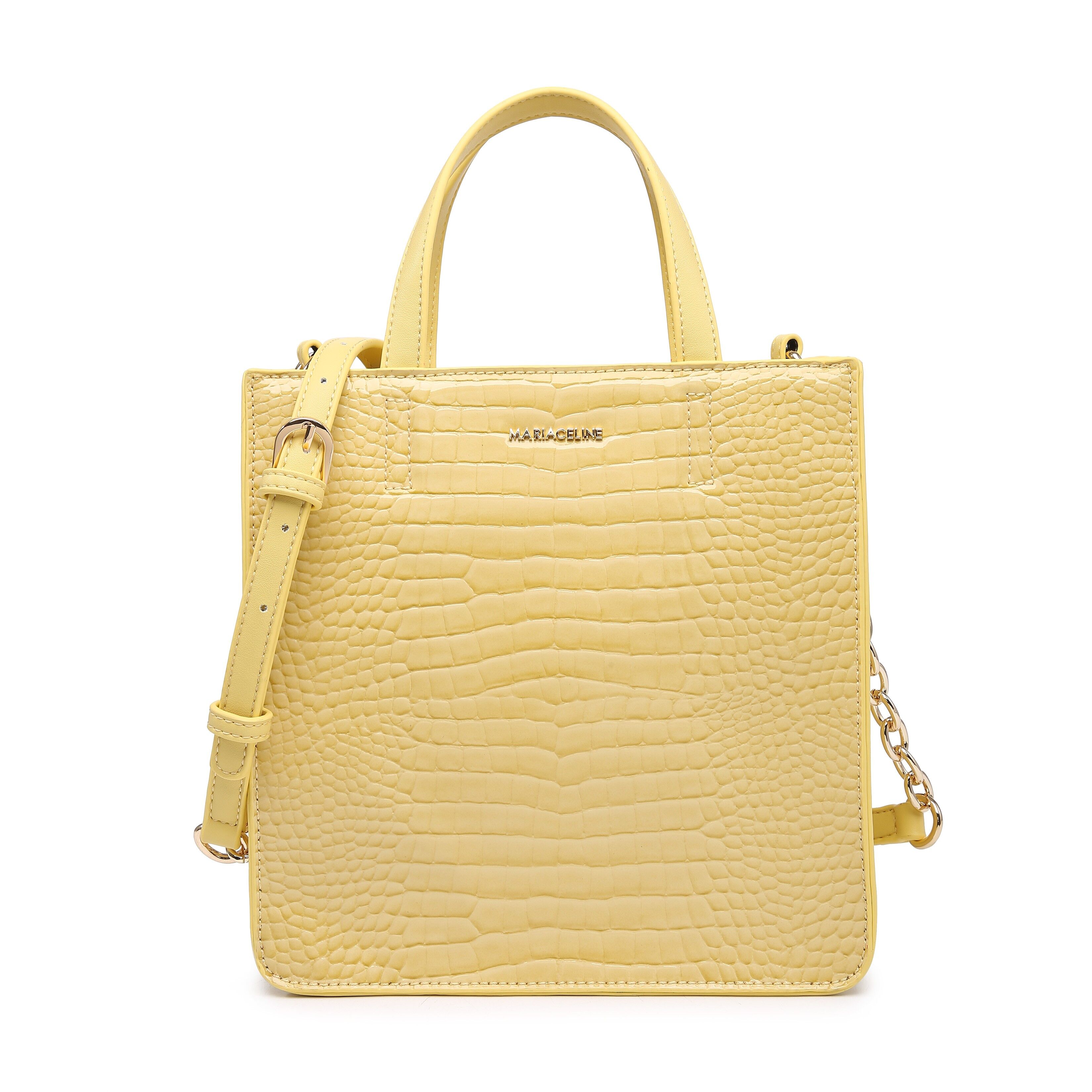 Borsa tote piccola Coco gialla