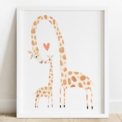 Giraffe Print A4
