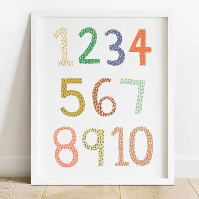 Numbers Print A4