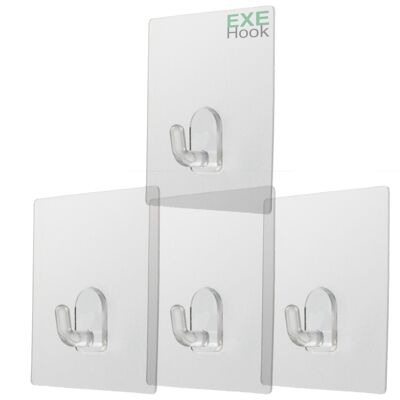 4x EXEHook the reusable adhesive hook S 4Kg square matt