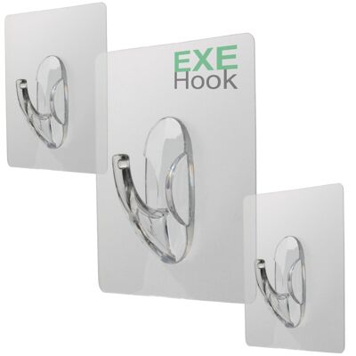 3x EXEHook the reusable adhesive hook XL 5Kg square matt