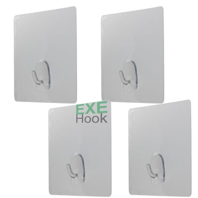 4x EXEHook the reusable adhesive hook M 5Kg square matt