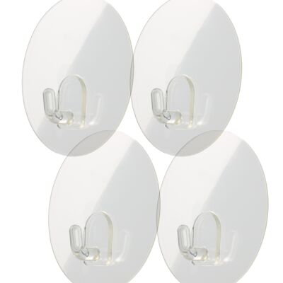 4x EXEHook the reusable adhesive hook S 4Kg round clear