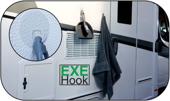 4x EXEHook le crochet adhésif réutilisable S 4Kg rond clair 5