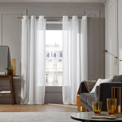 MILOS eyelet sheer curtain White 350x298 cm