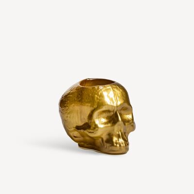 Still Life Skull Ljuslykta guld