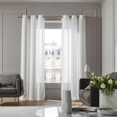 MYKONOS eyelet sheer curtain White 145x300 cm