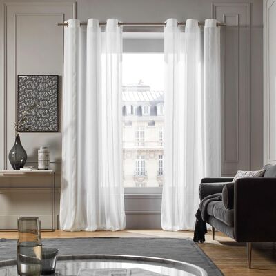 SANTORINI eyelet sheer curtain White 350x300 cm