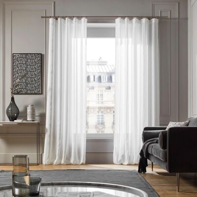 SANTORINI Gathered Sheer Curtain White 350x300 cm