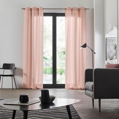 SHADOW Pale Pink visillo ojales 200x298 cm