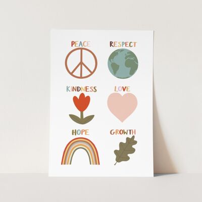 Positive Symbols Print - A3
