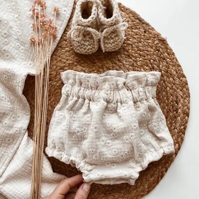 Baby Bloomers - Embroidered Ecru A