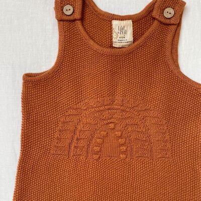Knit Dungaree - Spice