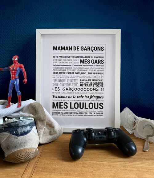 Affiche "MAMAN DE GARÇONS"