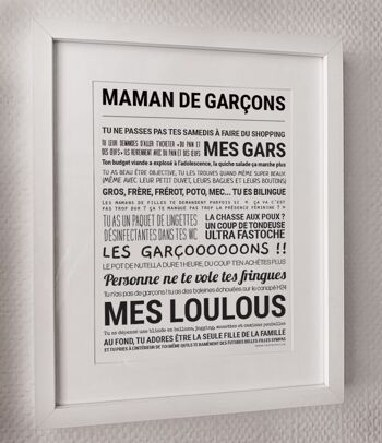 Affiche "MAMAN DE GARÇONS" 2