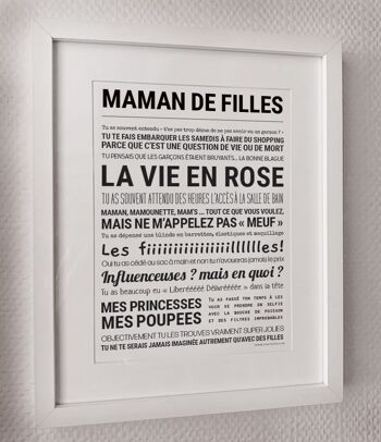 Affiche "MAMAN DE FILLES" 1