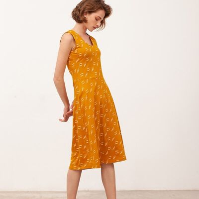 Robe décolleté dos Bianca Moutarde - Moutarde