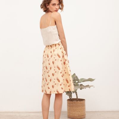 Falda evasé Berna beige - Beige