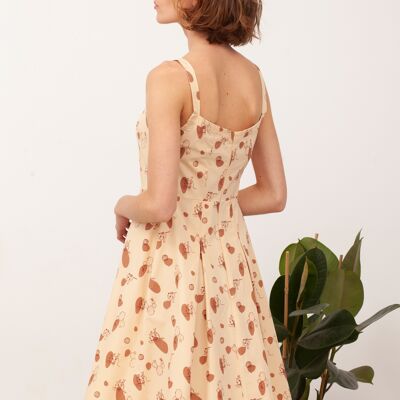 Vestido Tirantes con botones Betsy Beige Canguros - Beige