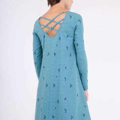 Carola Evasé opal blue dress. - Blue