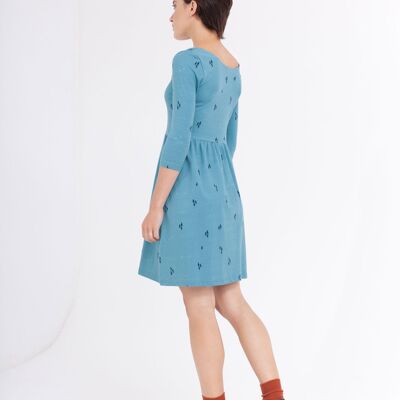 Carlona empire cut opal blue dress. - Blue