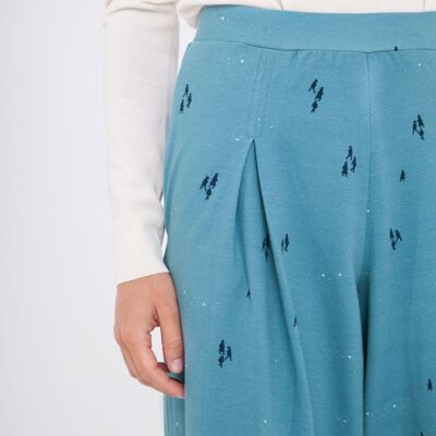 Opal blue Celia Pant Skirt. - Blue