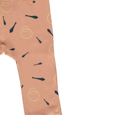 Juggling print baby pink pants -