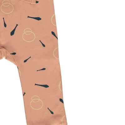 Pantalón bebé rosa estampado malabares -