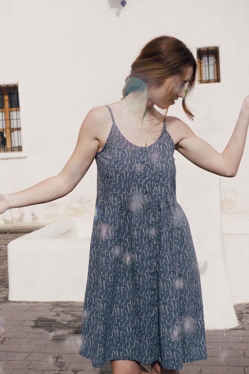 Elma Blue Mist Kleid - Blau