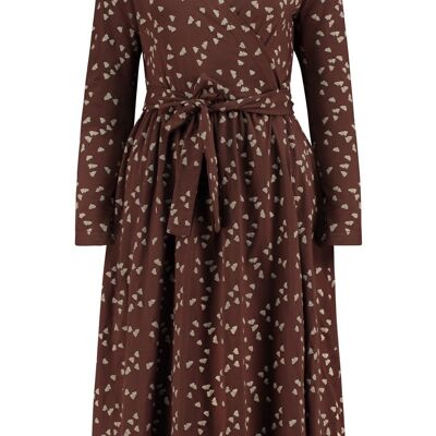 Saray brown wrap dress - Brown