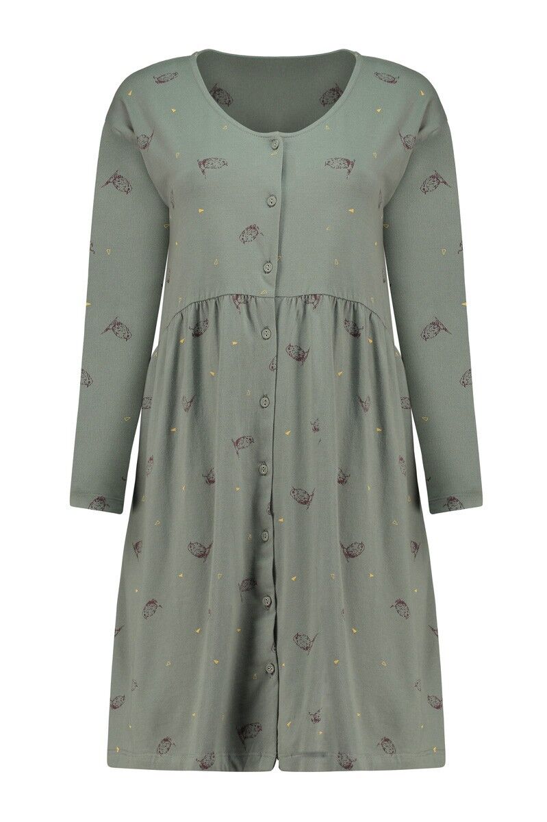 Grünes Selma Drop-Shoulder-Kleid - Grün