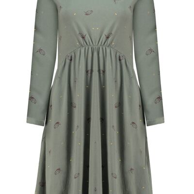 Green Saura high neck dress - Green