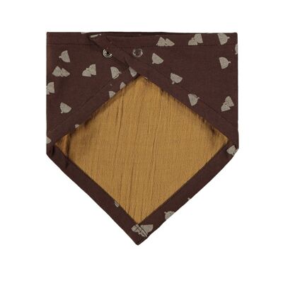 Brown reversible Sadie bib -