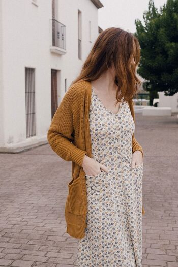 Veste en maille Shantal ocre - Moutarde 2