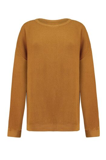 Pull long Suri ocre - Moutarde 1